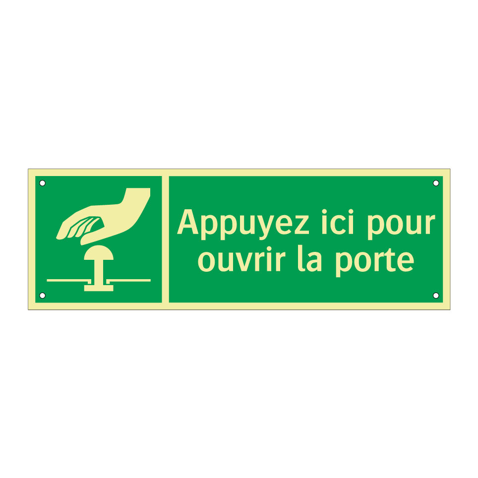 Appuyez ici pour ouvrir la porte