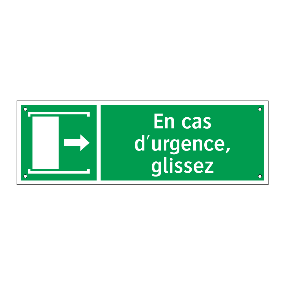 En cas d'urgence, glissez
