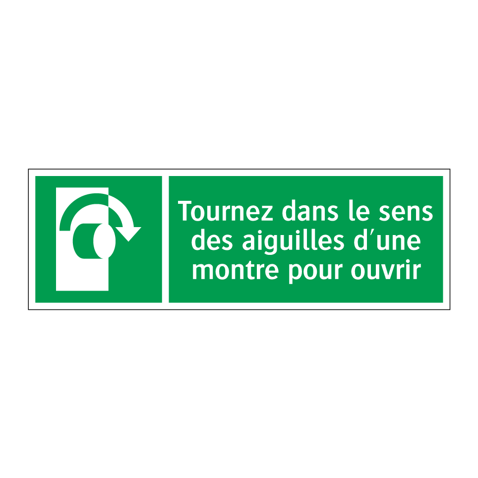 Tournez dans le sens des aiguilles d'une montre pour ouvrir