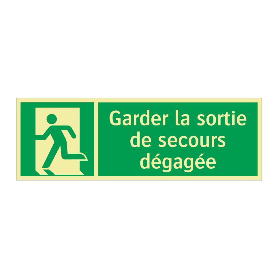 Garder la sortie de secours dégagée