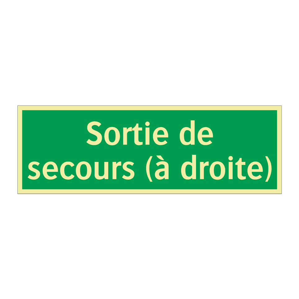 Sortie de secours (à droite)