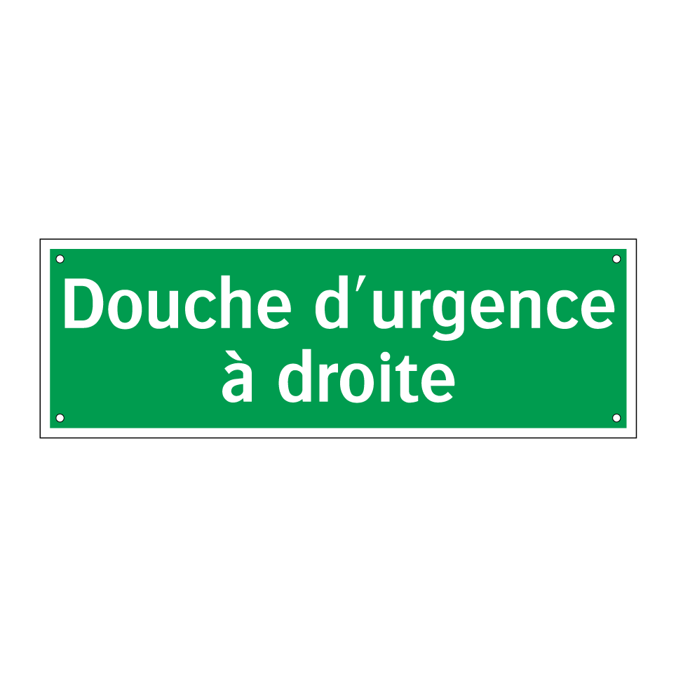 Douche d'urgence à droite