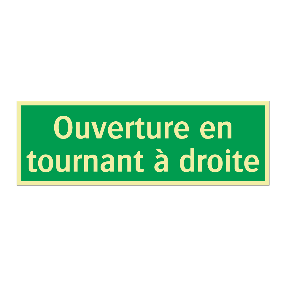 Ouverture en tournant à droite