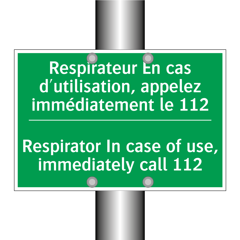 Respirateur En cas d'utilisation, /.../ - Respirator In case of use, immediately /.../