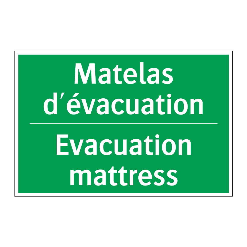 Matelas d'évacuation - Evacuation mattress