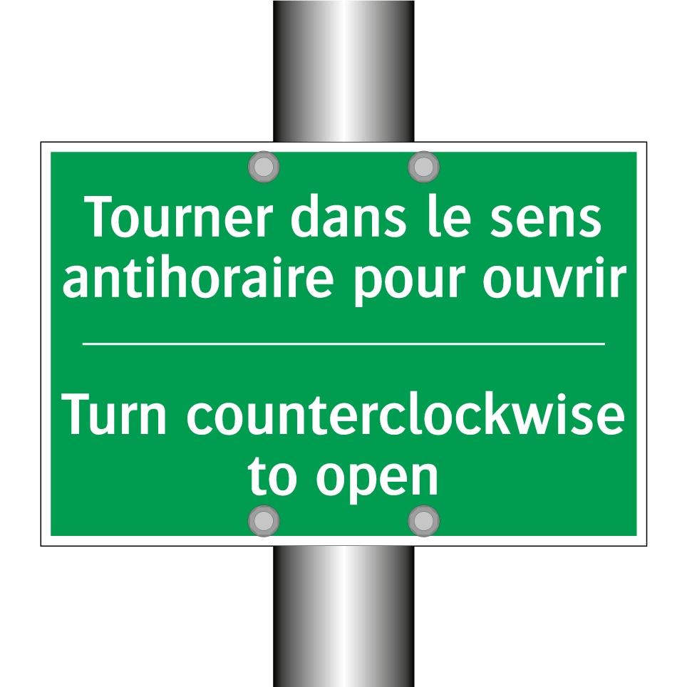 Tourner dans le sens antihoraire /.../ - Turn counterclockwise to open