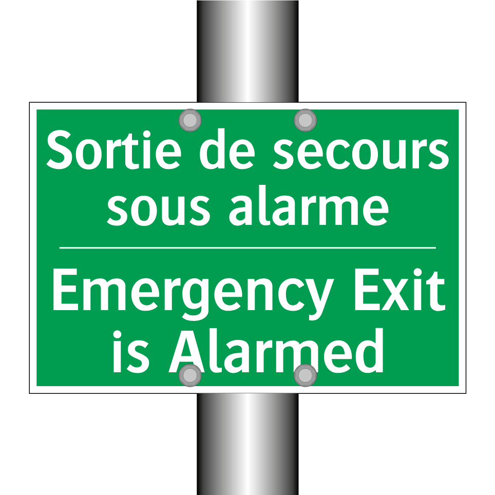 Sortie de secours sous alarme - Emergency Exit is Alarmed