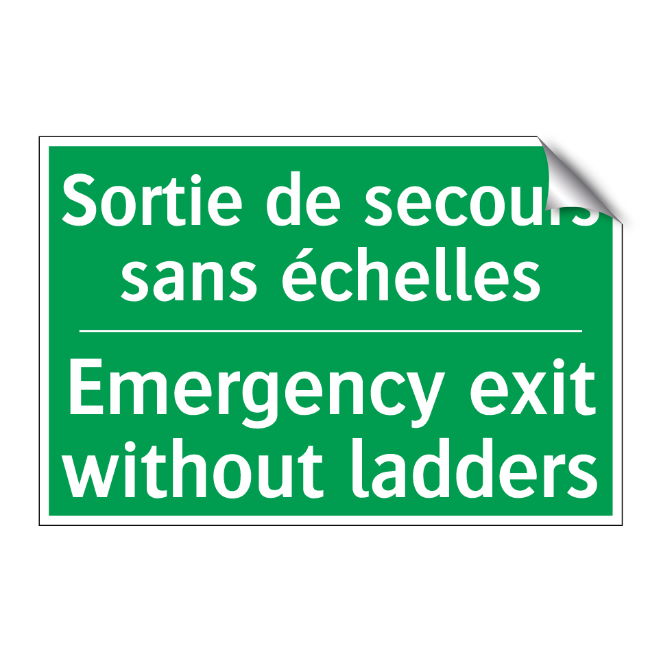 Sortie de secours sans échelles /.../ - Emergency exit without ladders