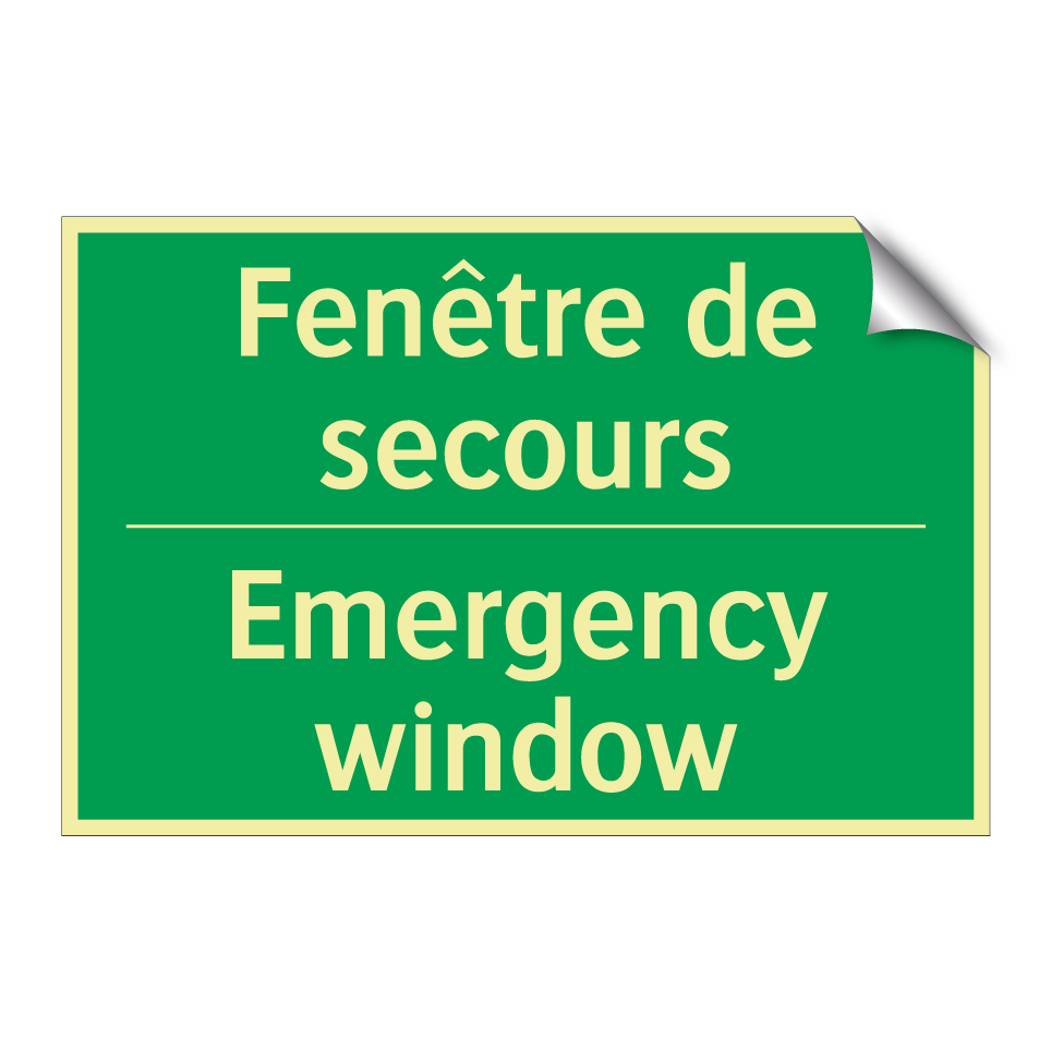 Fenêtre de secours - Emergency window
