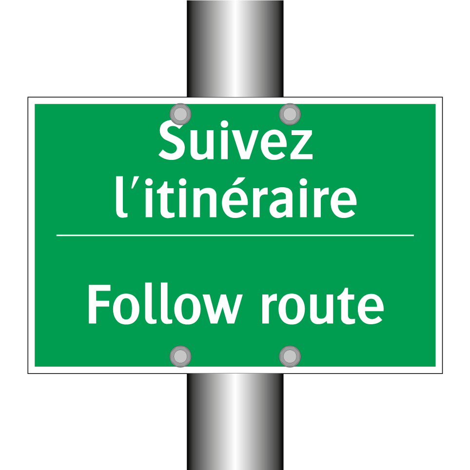 Suivez l'itinéraire - Follow route