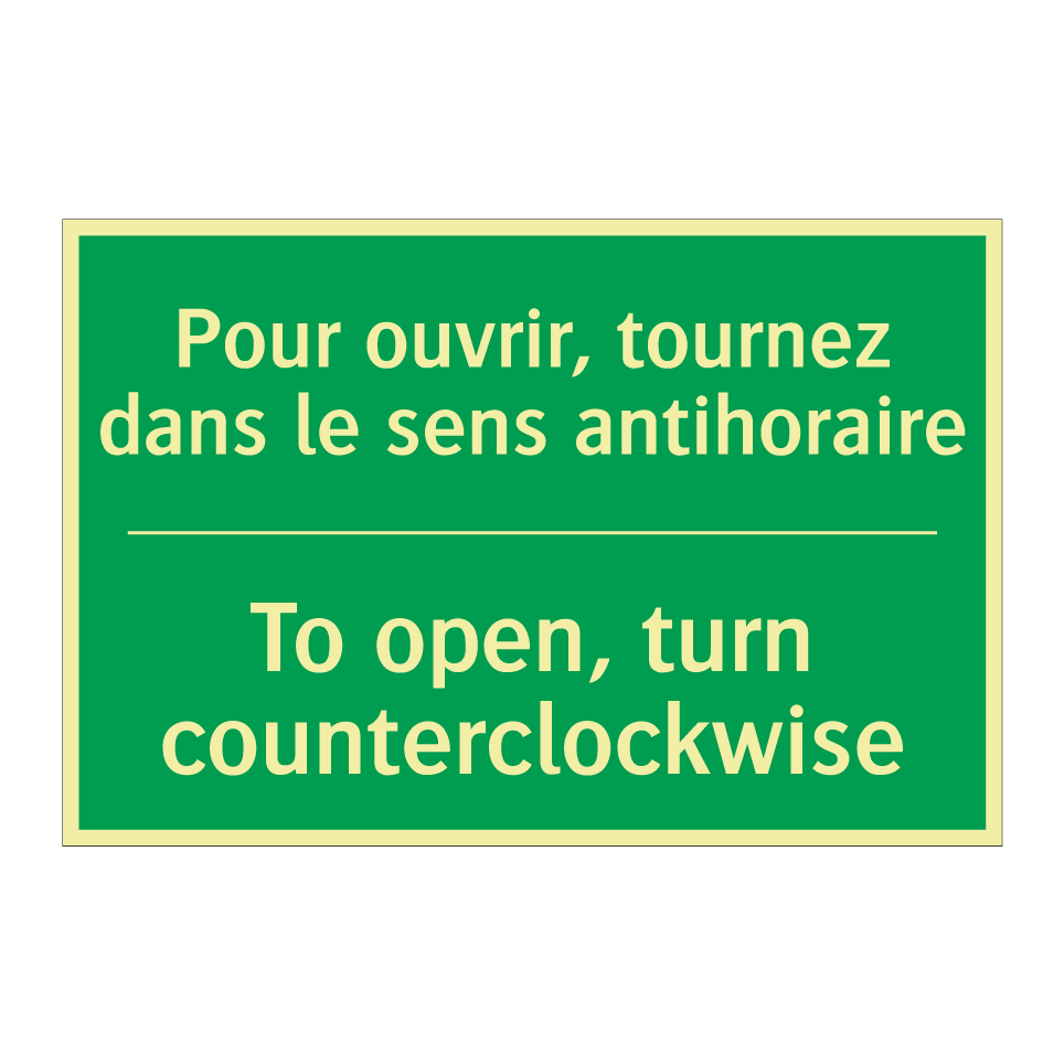 Pour ouvrir, tournez dans le sens /.../ - To open, turn counterclockwise
