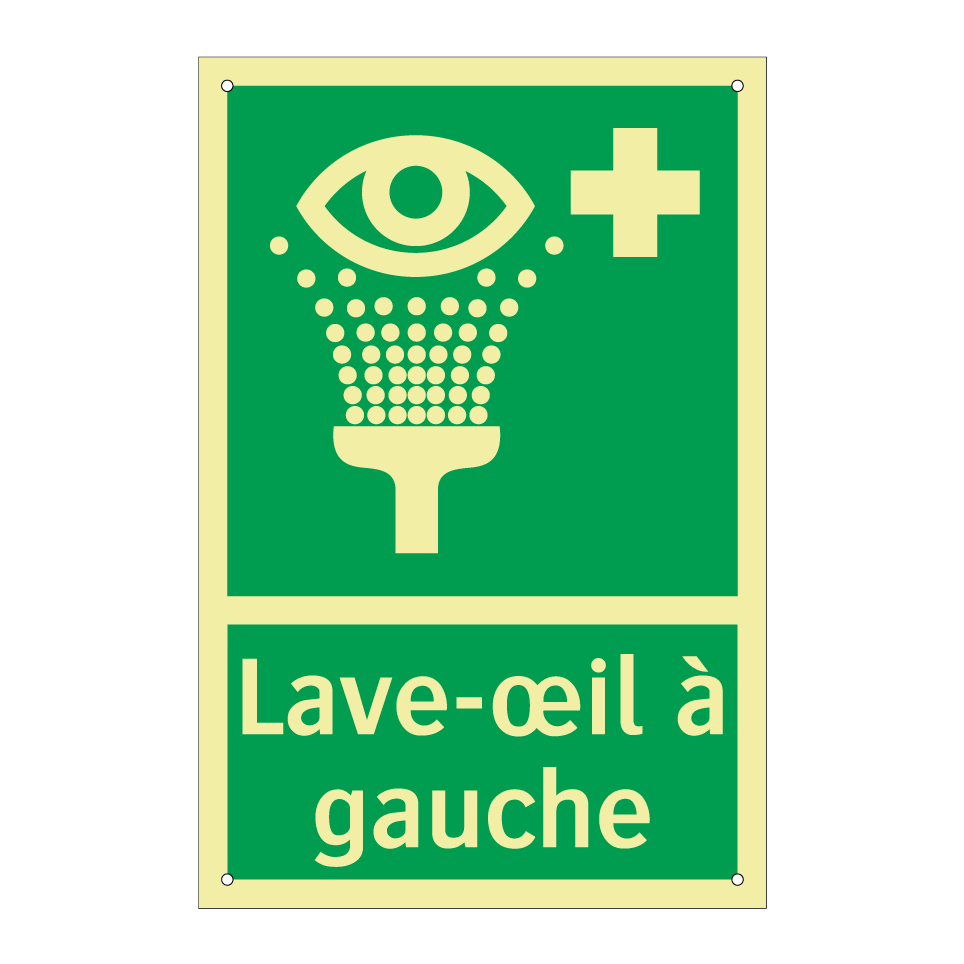 Lave-œil à gauche