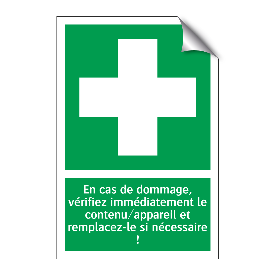 En cas de dommage, vérifiez immédiatement le contenu/appareil et remplacez-le si nécessaire !