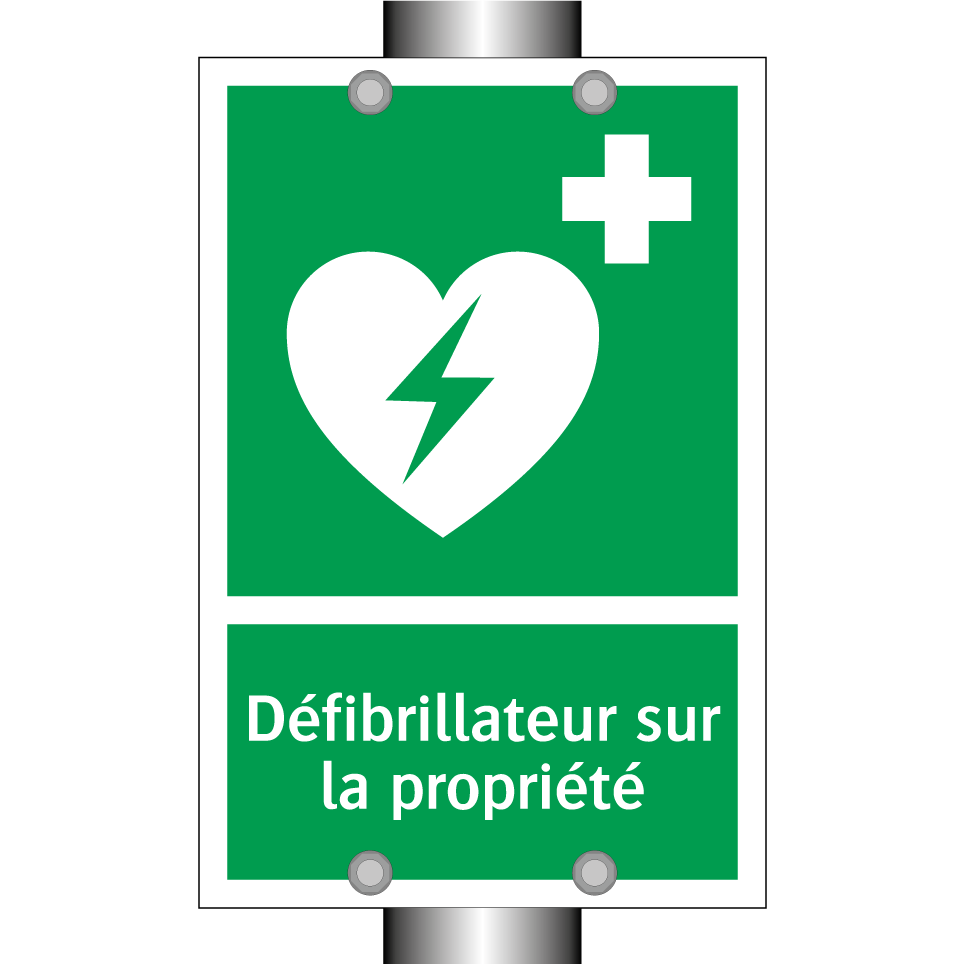 Défibrillateur sur la propriété