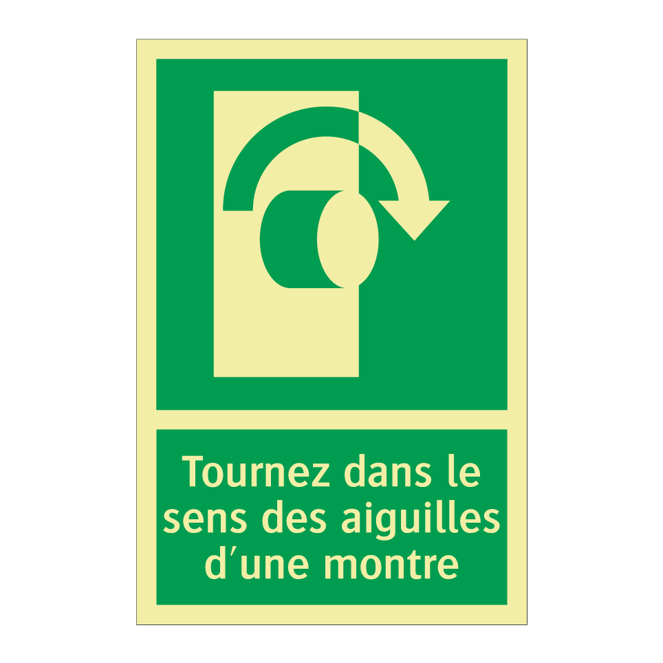Tournez dans le sens des aiguilles d'une montre