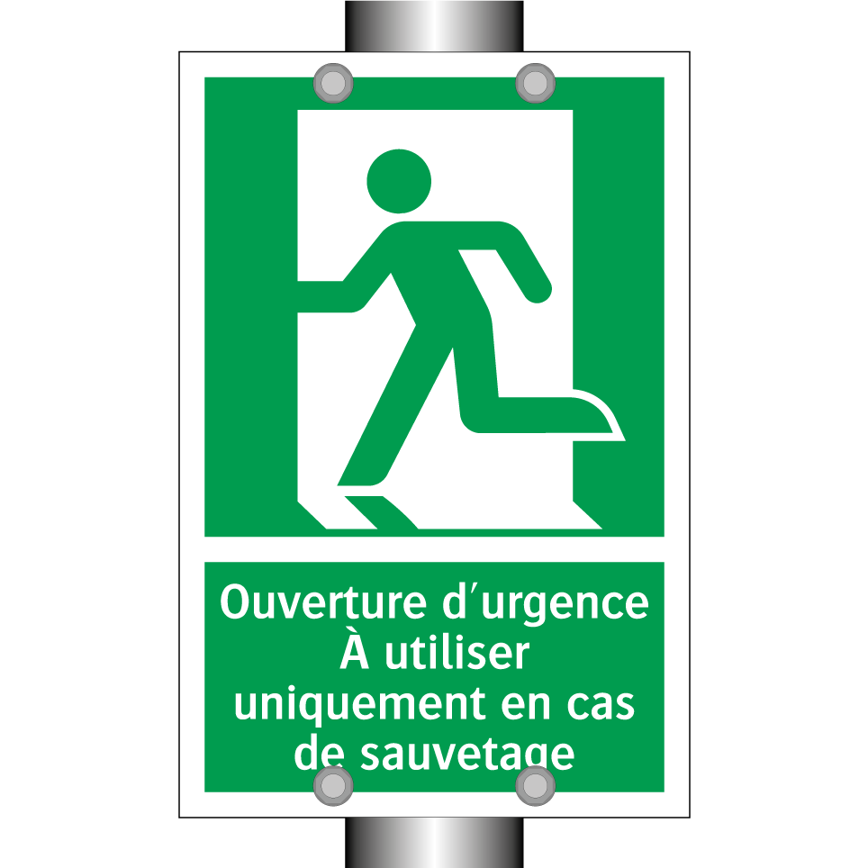 Ouverture d'urgence À utiliser uniquement en cas de sauvetage