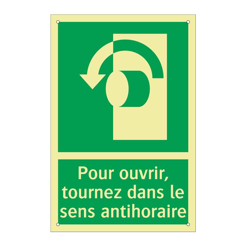 Pour ouvrir, tournez dans le sens antihoraire