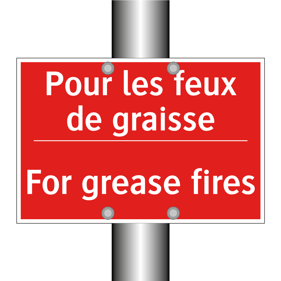 Pour les feux de graisse - For grease fires