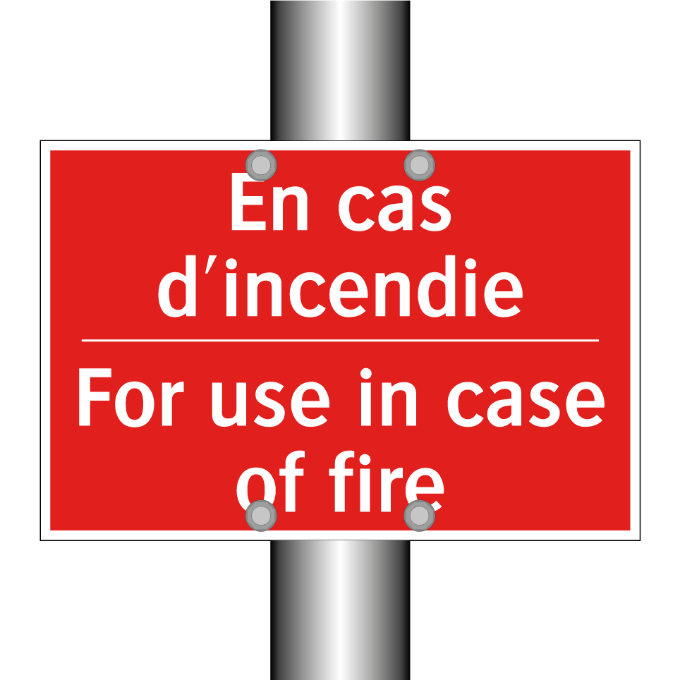 En cas d'incendie - For use in case of fire