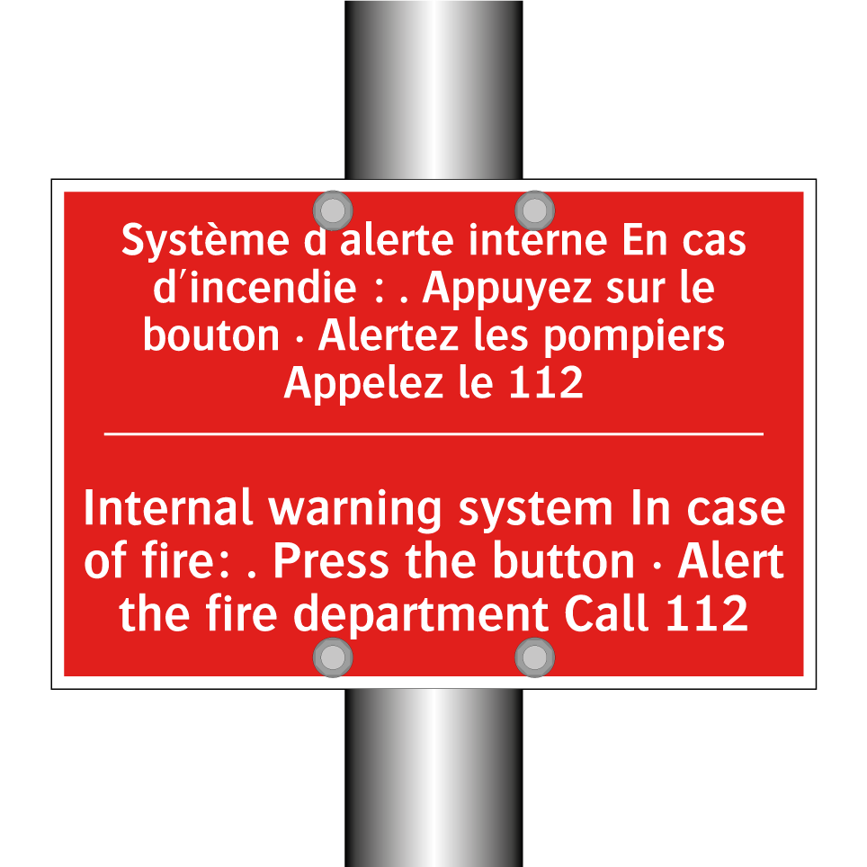 Système d'alerte interne En cas /.../ - Internal warning system In case /.../