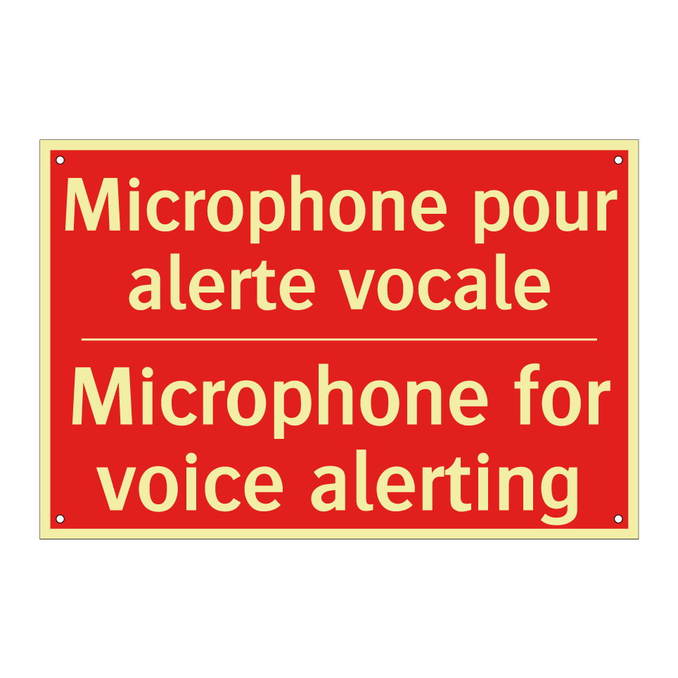 Microphone pour alerte vocale - Microphone for voice alerting