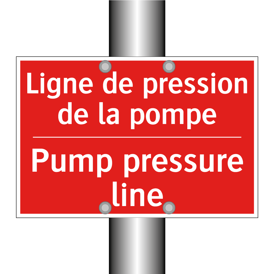 Ligne de pression de la pompe - Pump pressure line
