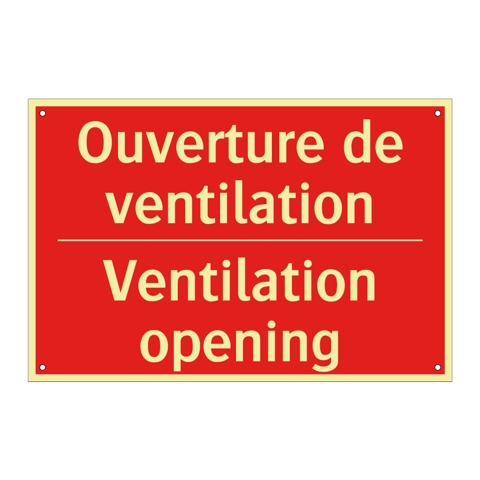 Ouverture de ventilation - Ventilation opening