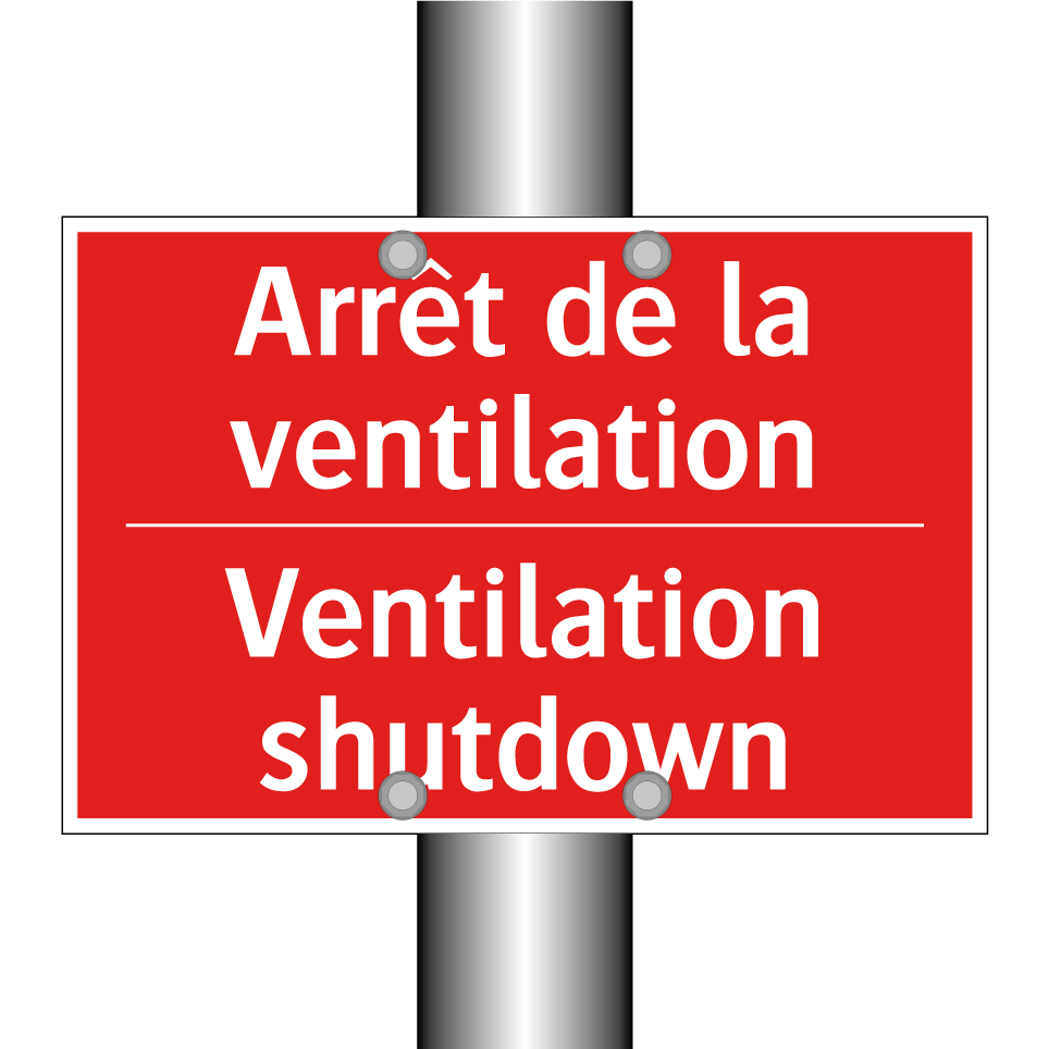 Arrêt de la ventilation - Ventilation shutdown