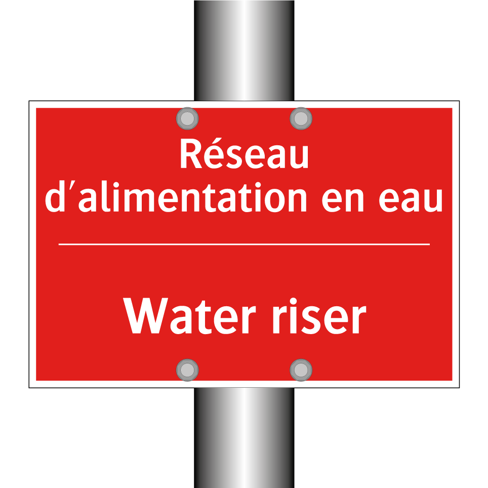 Réseau d'alimentation en eau - Water riser