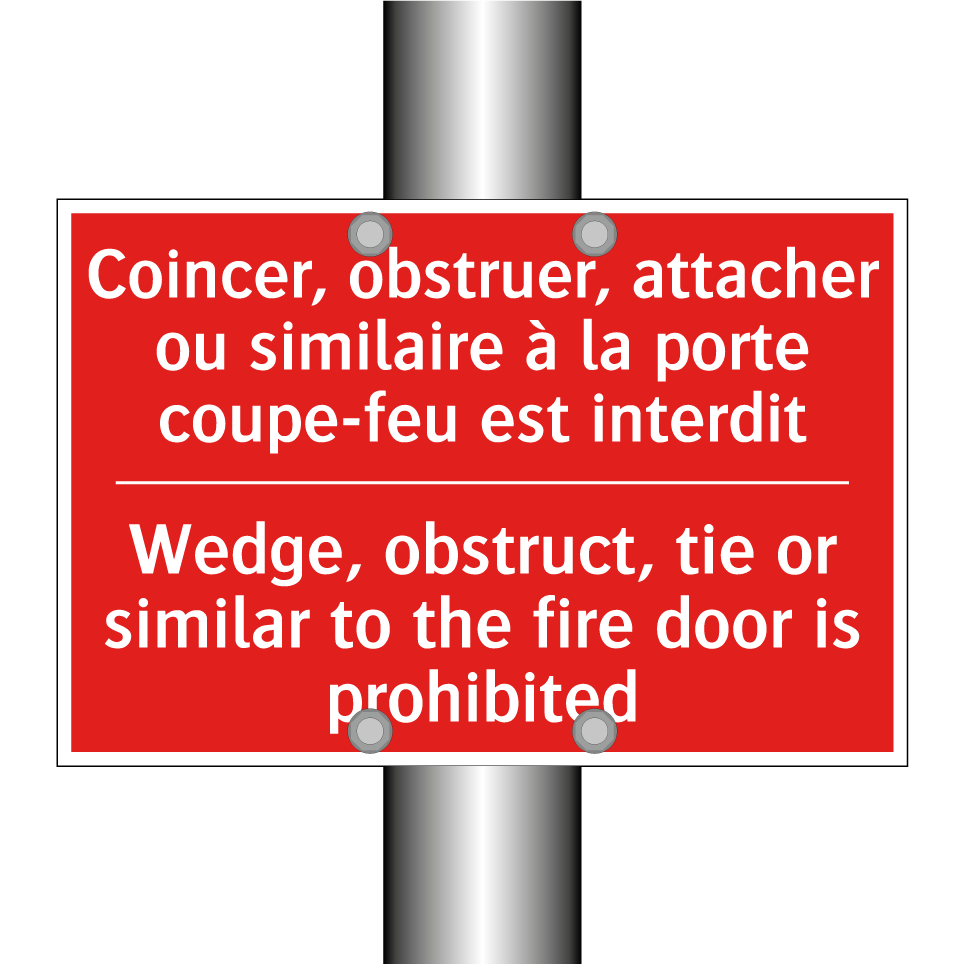 Coincer, obstruer, attacher ou /.../ - Wedge, obstruct, tie or similar /.../