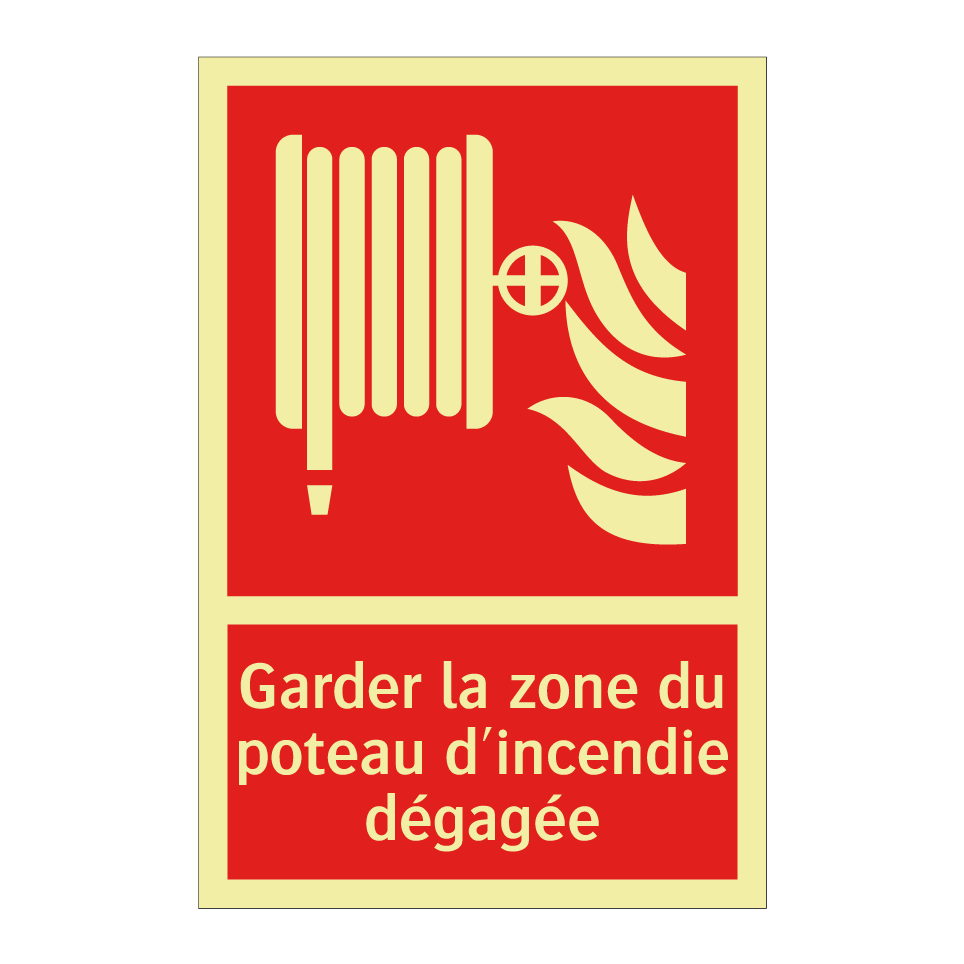 Garder la zone du poteau d'incendie dégagée
