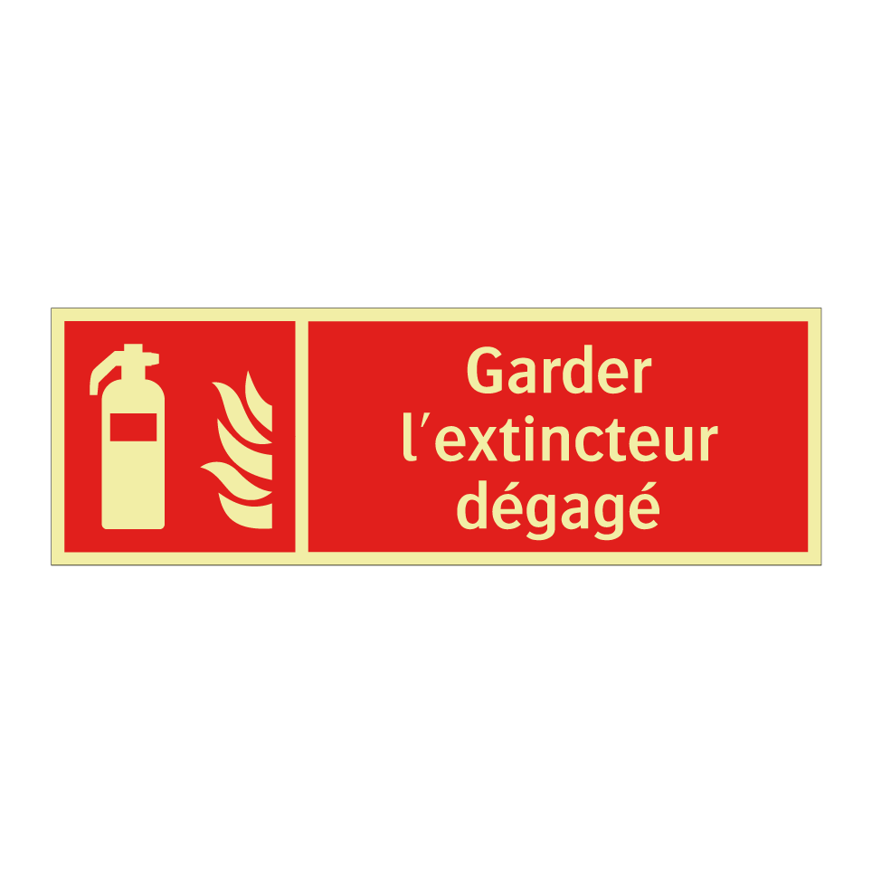 Garder l'extincteur dégagé