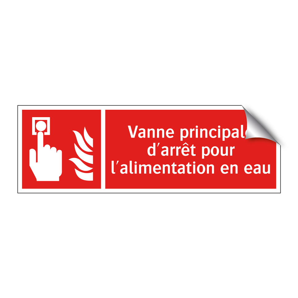Vanne principale d'arrêt pour l'alimentation en eau