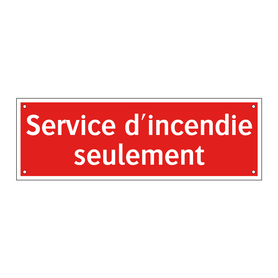 Service d'incendie seulement