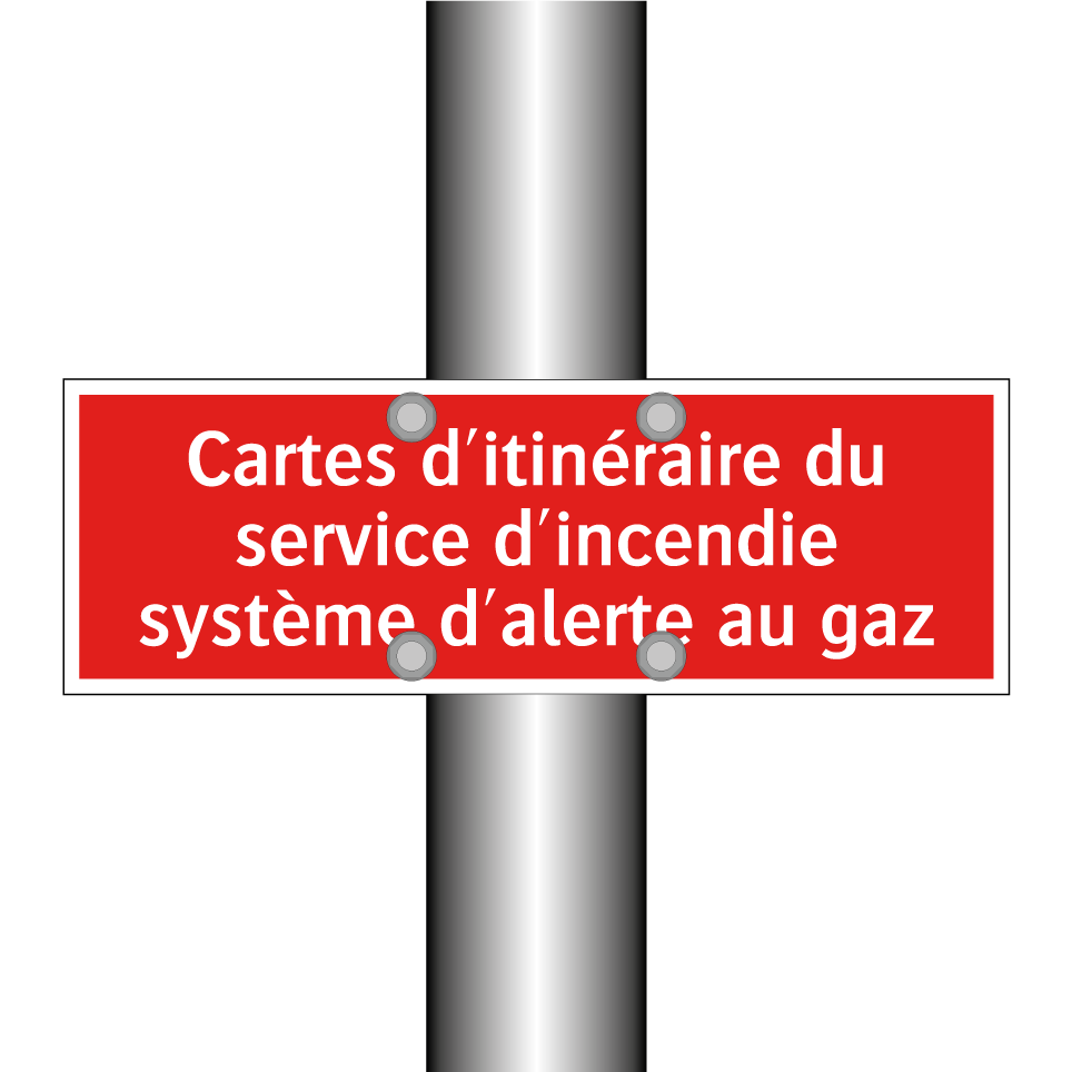 Cartes d'itinéraire du service d'incendie système d'alerte au gaz