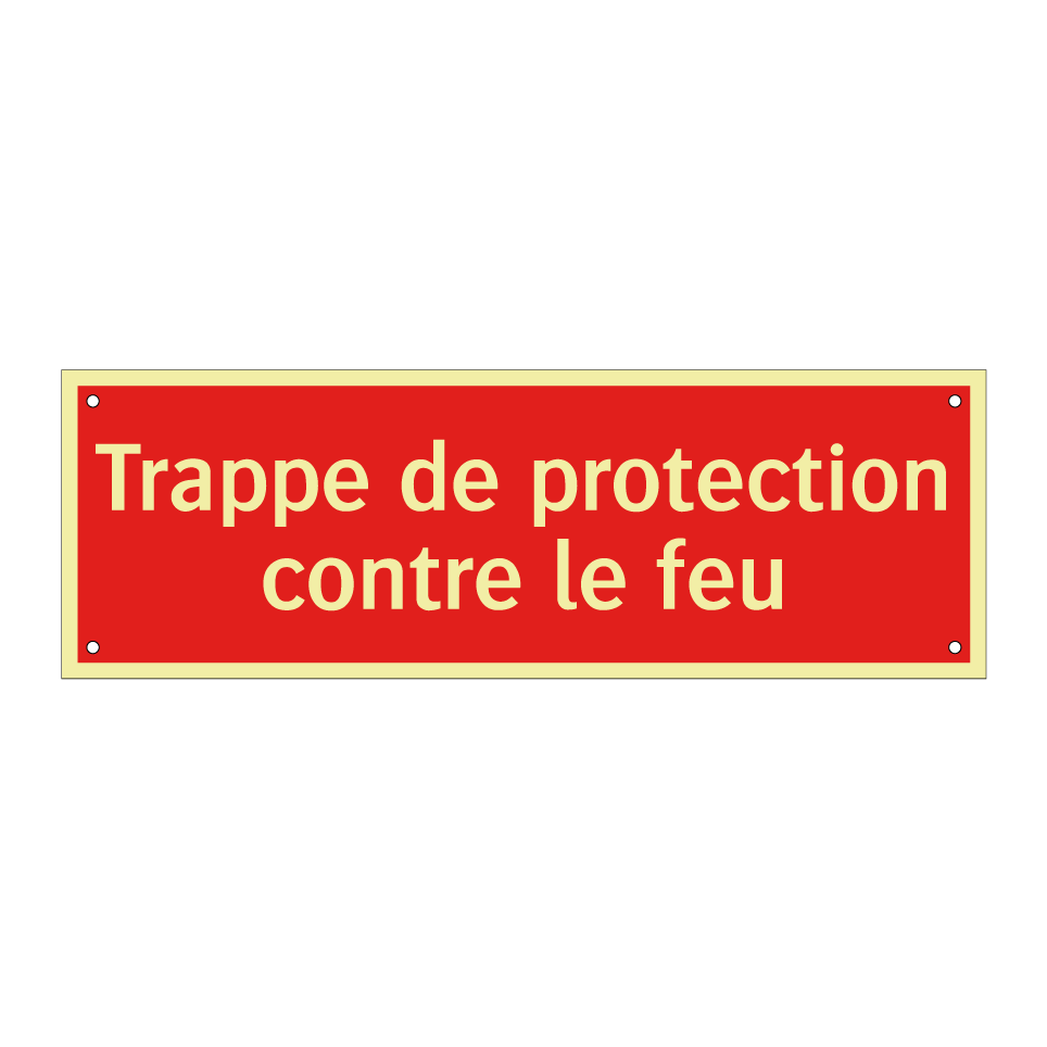 Trappe de protection contre le feu
