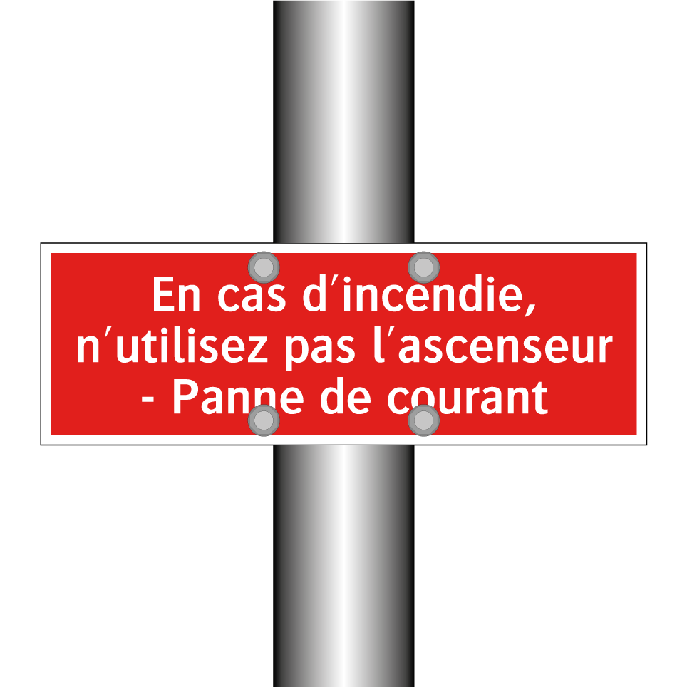 En cas d'incendie, n'utilisez pas l'ascenseur - Panne de courant
