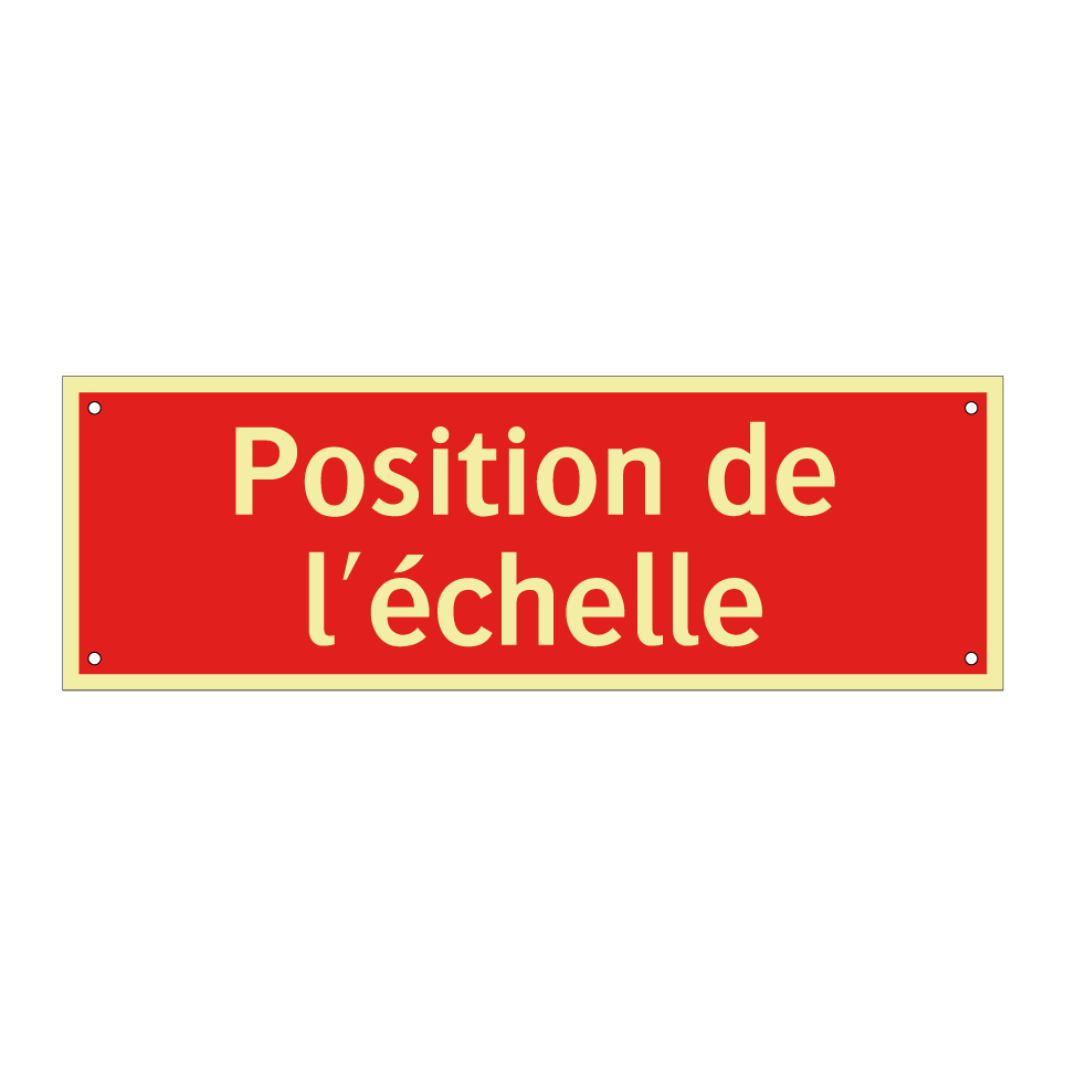 Position de l'échelle