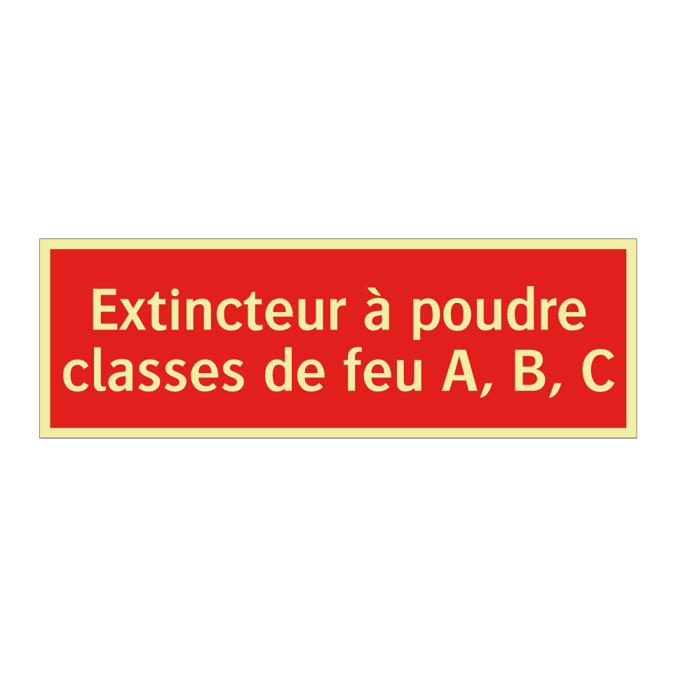 Extincteur à poudre classes de feu A, B, C