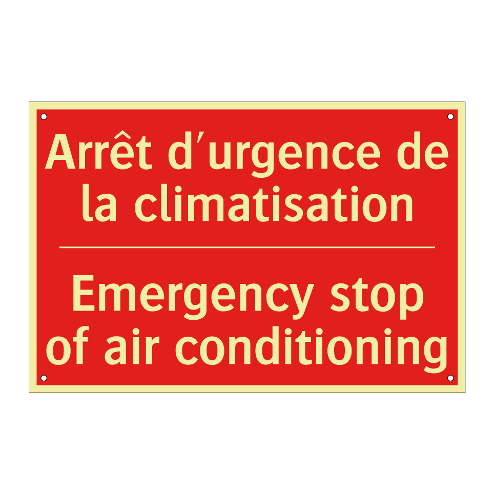 Arrêt d'urgence de la climatisation /.../ - Emergency stop of air conditioning /.../