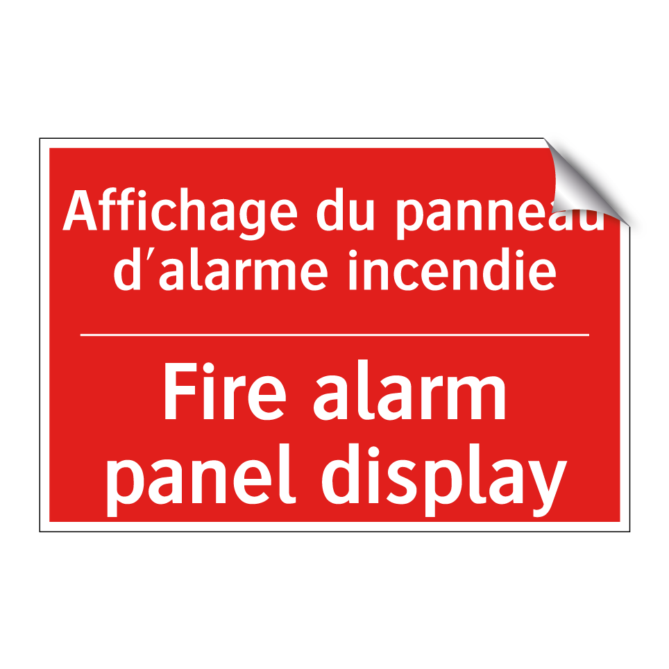 Affichage du panneau d'alarme /.../ - Fire alarm panel display