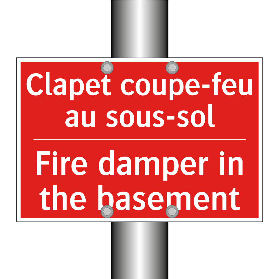 Clapet coupe-feu au sous-sol - Fire damper in the basement