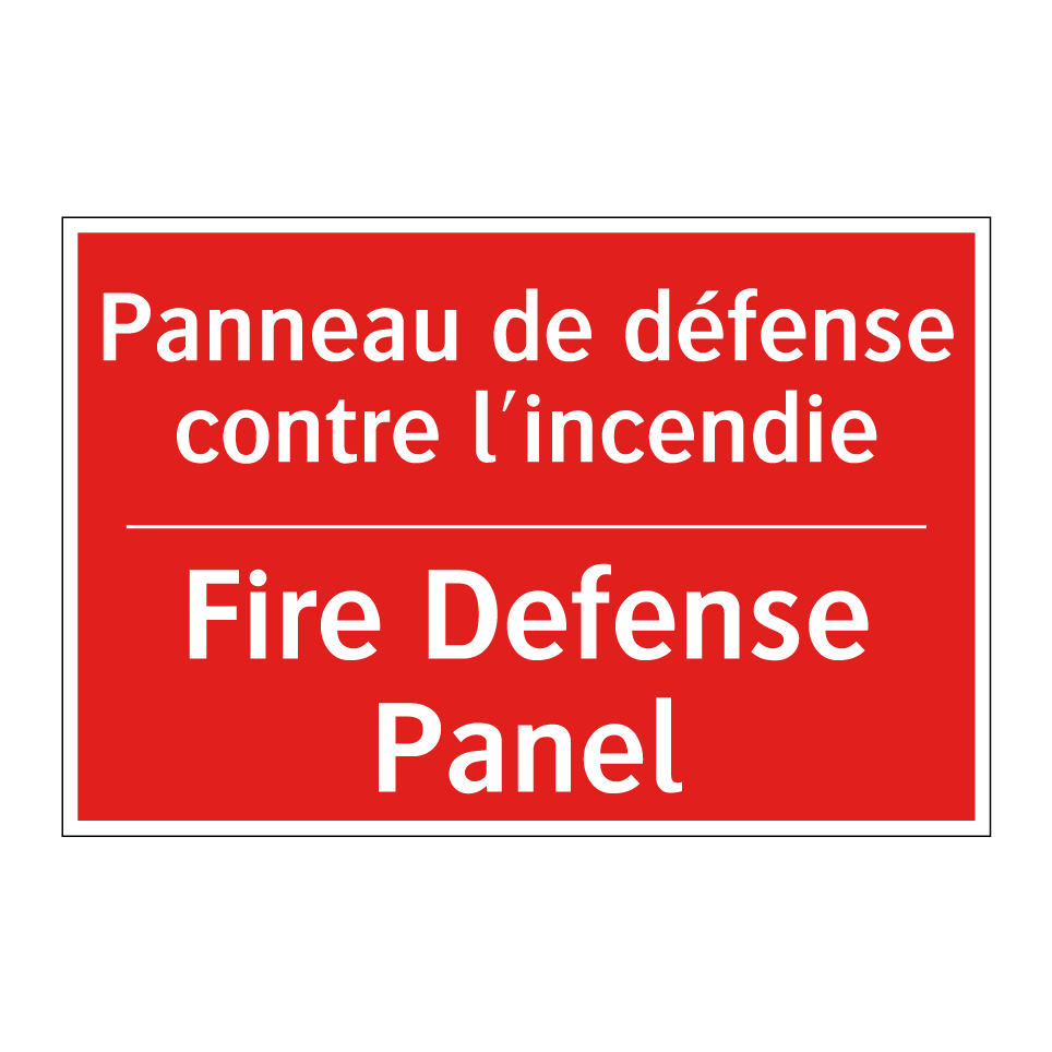 Panneau de défense contre l'incendie /.../ - Fire Defense Panel