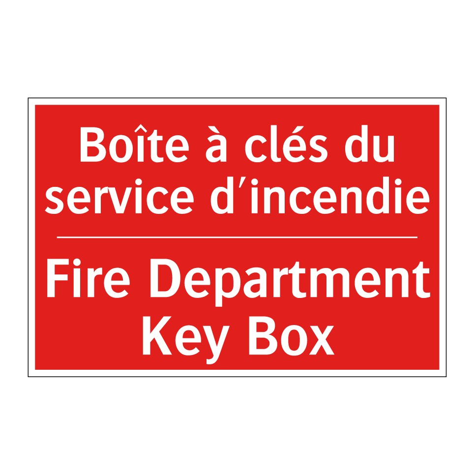 Boîte à clés du service d'incendie /.../ - Fire Department Key Box