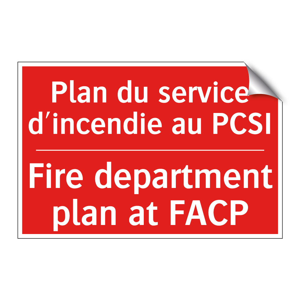 Plan du service d'incendie au /.../ - Fire department plan at FACP
