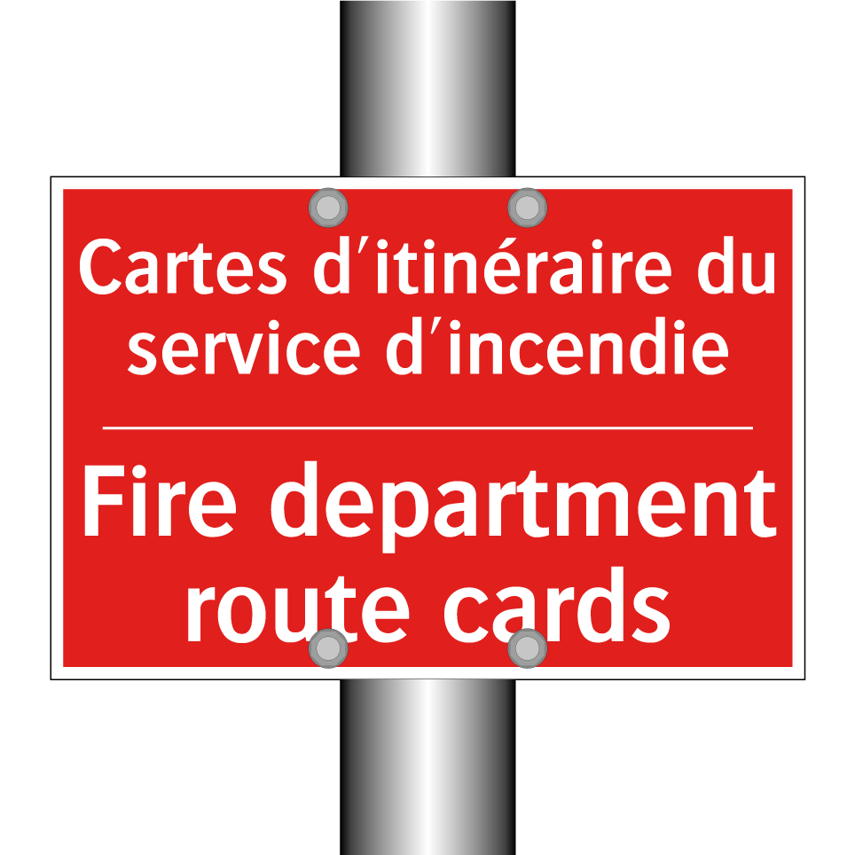 Cartes d'itinéraire du service /.../ - Fire department route cards