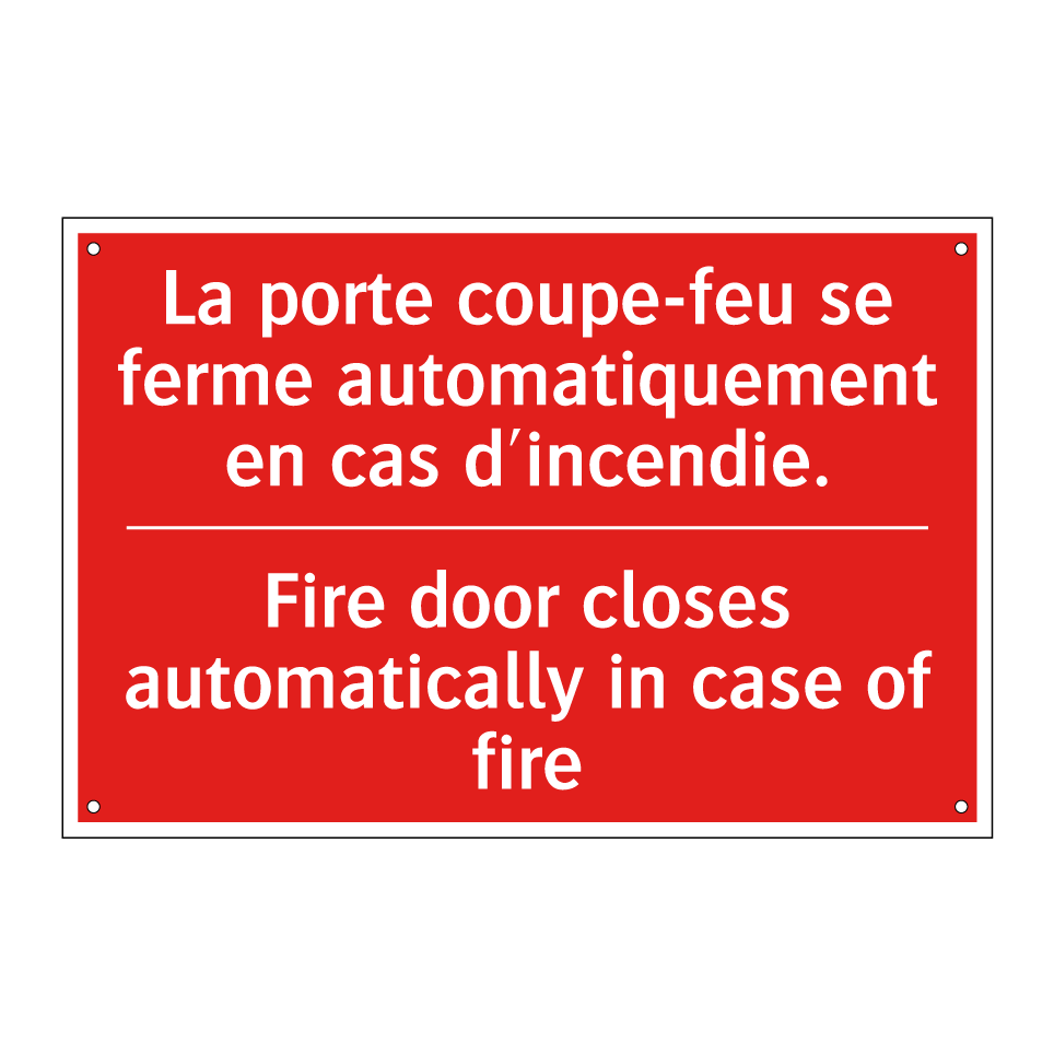 La porte coupe-feu se ferme automatiquement /.../ - Fire door closes automatically /.../