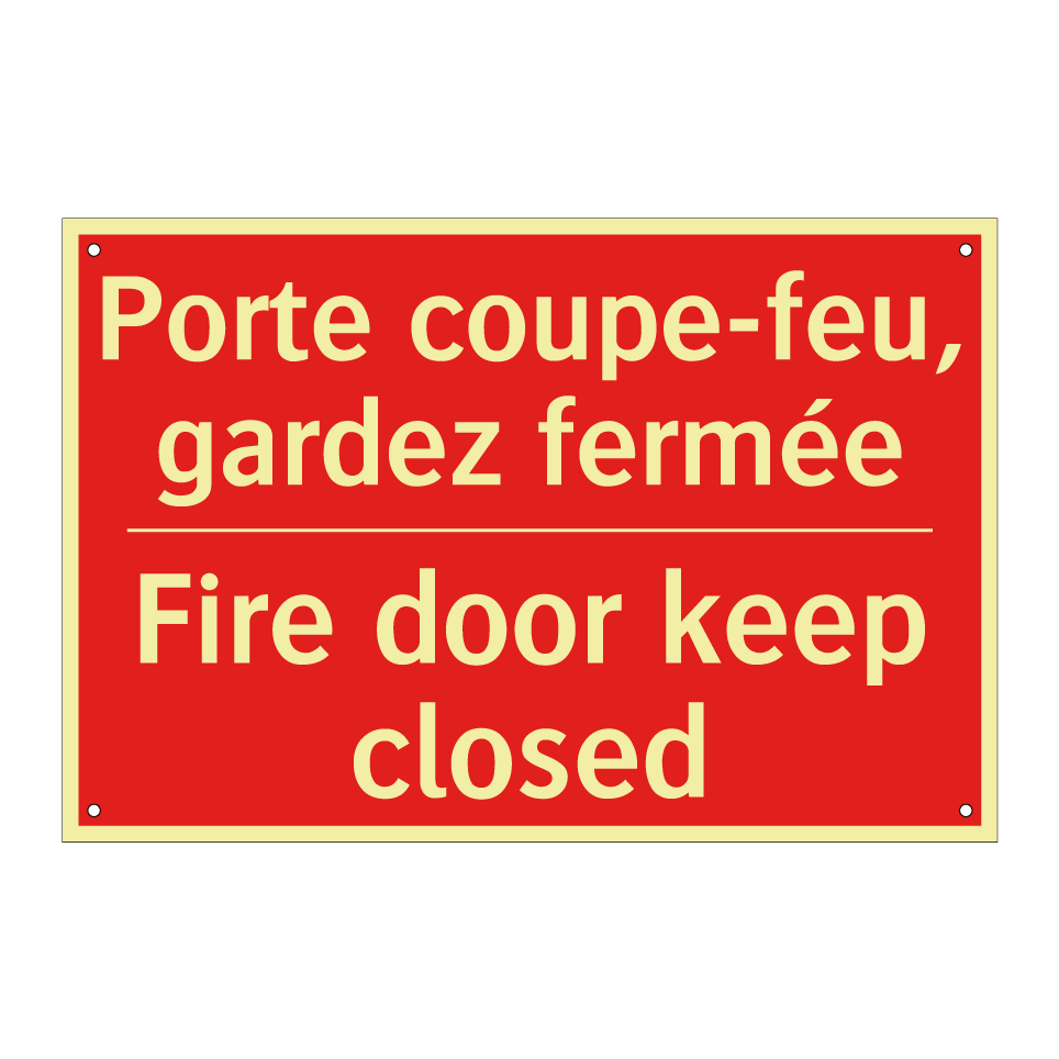 Porte coupe-feu, gardez fermée - Fire door keep closed