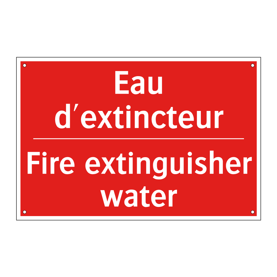 Eau d'extincteur - Fire extinguisher water