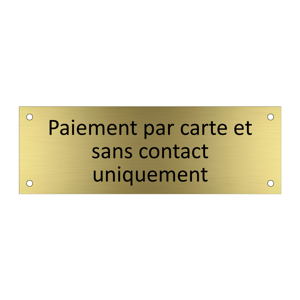 Paiement par carte et sans contact uniquement